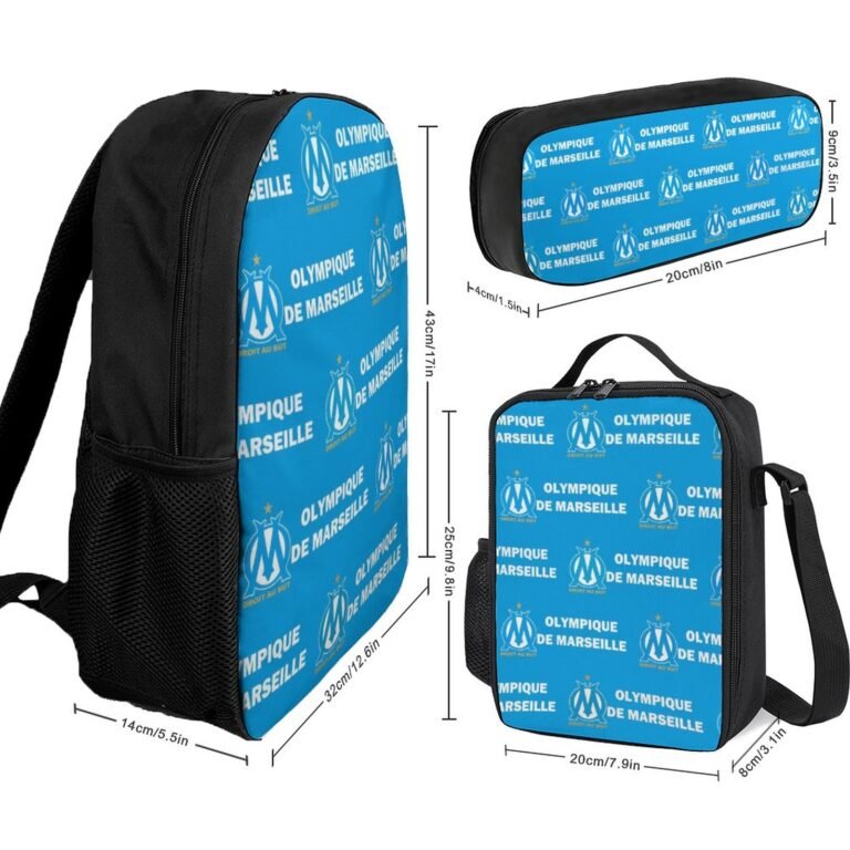 Olympique De Marseille Student Schulranzen Lunchbag Stifttasche Kombination