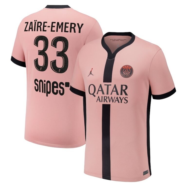 Paris Saint-Germain Warren Zaïre-Emery 33 Third Trikot 2024-2025