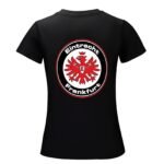Eintracht Frankfurt Damen Kurzarm Rundhals T-Shirt Casual Sommer Tops