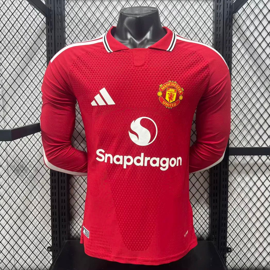 26_27 Manchester United Home Long Sleeve Player Version Soccer Jersey 1_ZT