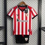 26/27 Athletic Club Bilbao Home Kids Soccer Jersey